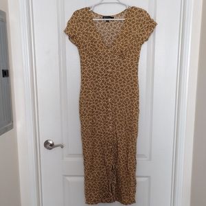 Tan floral sun dress